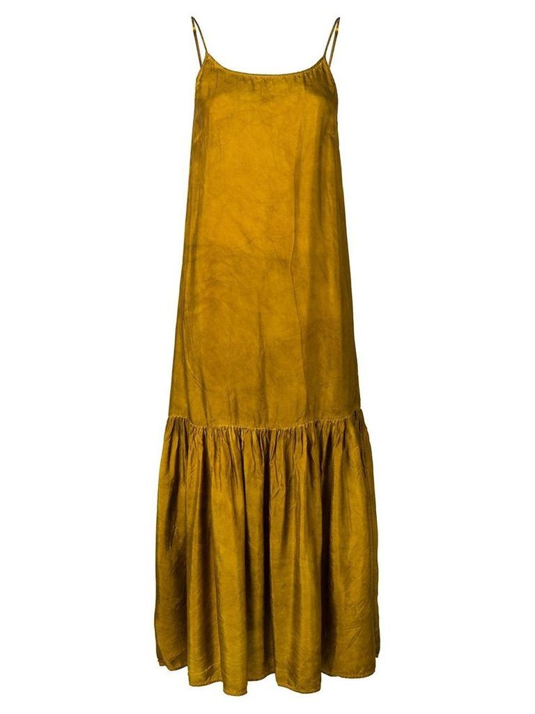 Uma Wang tiered slip dress - Gold