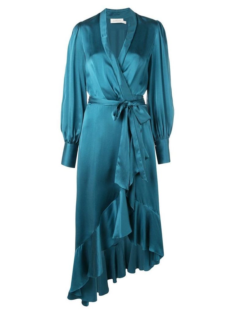 Zimmermann draped wrap dress - Blue