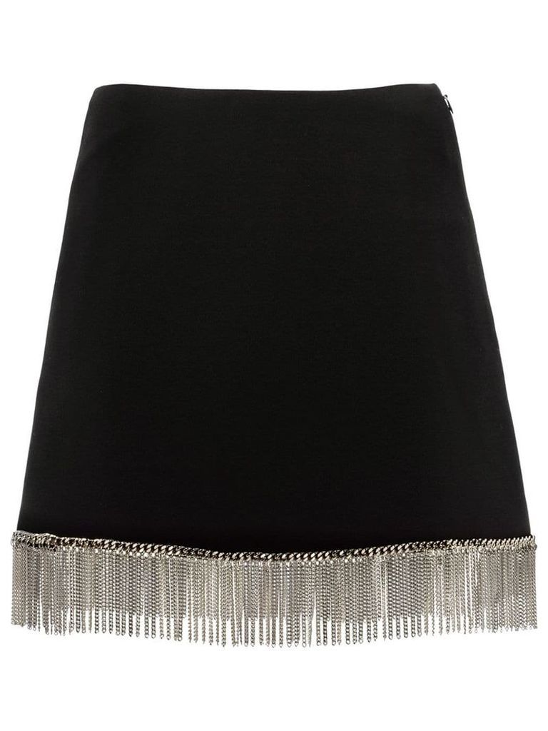 Miu Miu chain fringed cady skirt - Black