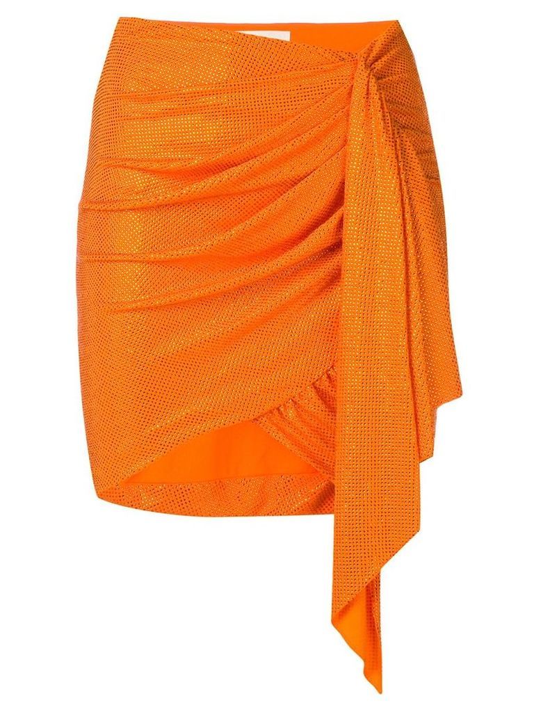 Alexandre Vauthier micro-crystal skirt - Orange