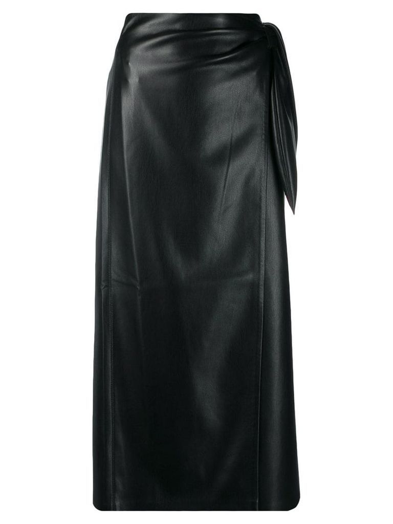 Nanushka side knot midi skirt - Black