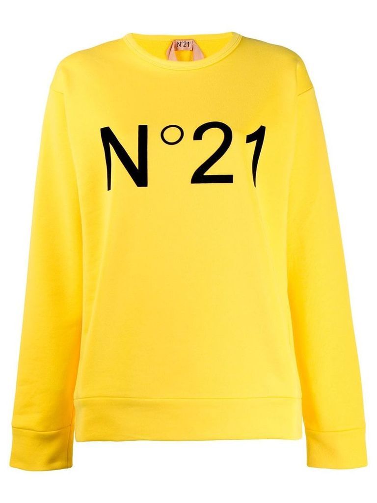 Nº21 printed logo sweatshirt - Yellow