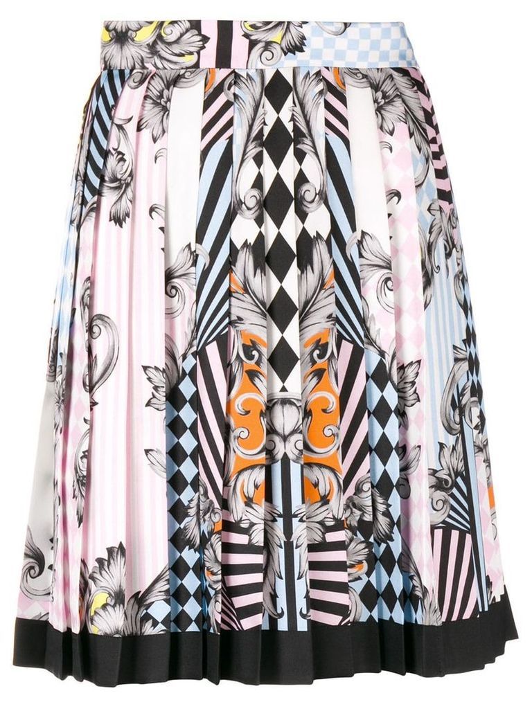 Versace Angeli Optical Illusion print skirt - Multicolour