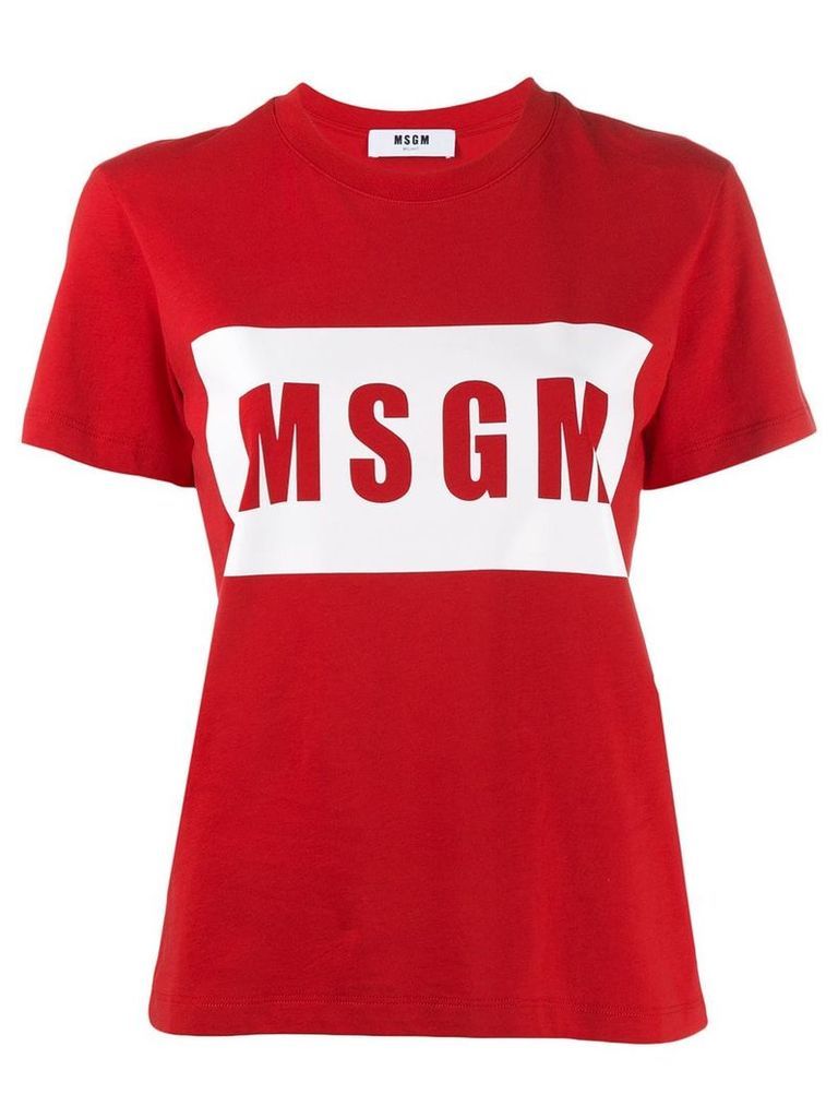 MSGM box logo T-shirt - Red