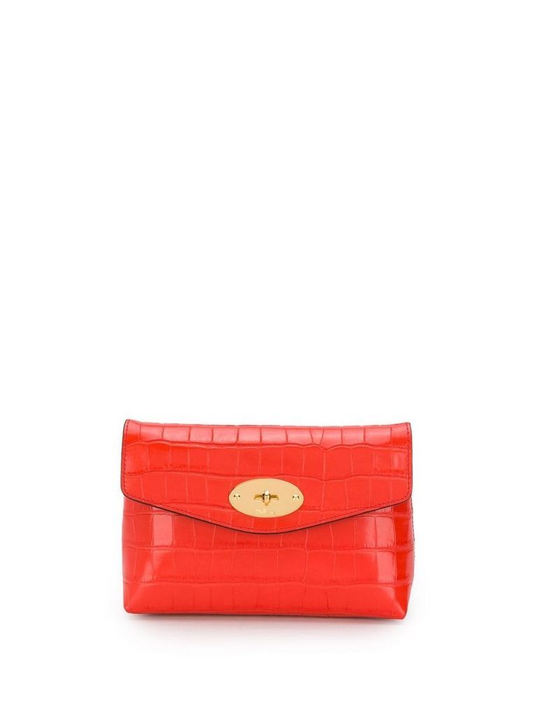 Mulberry Darley patent cosmetic pouch - Red