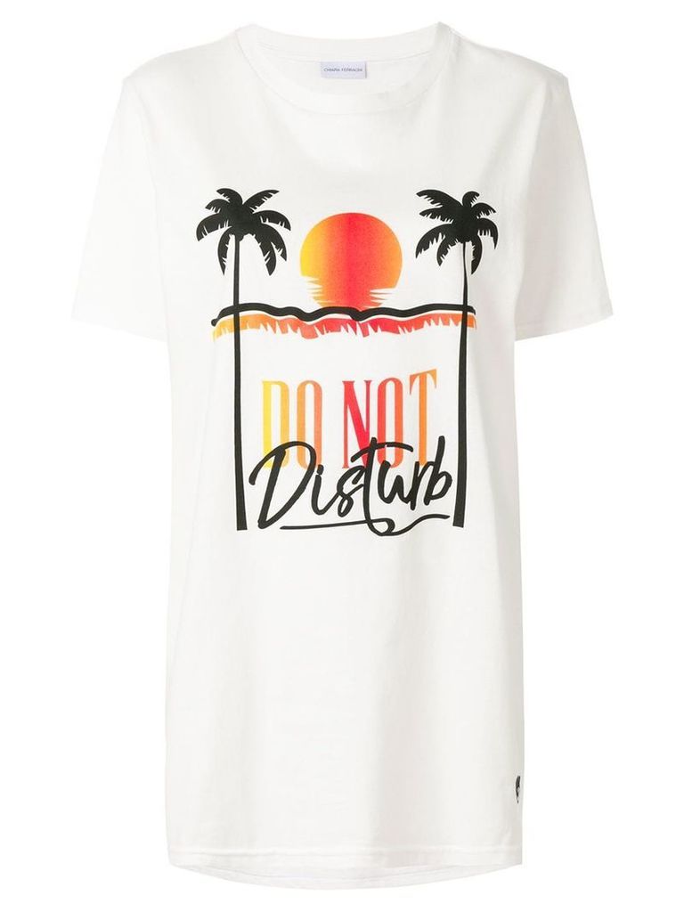 Chiara Ferragni palm beach T-shirt - White