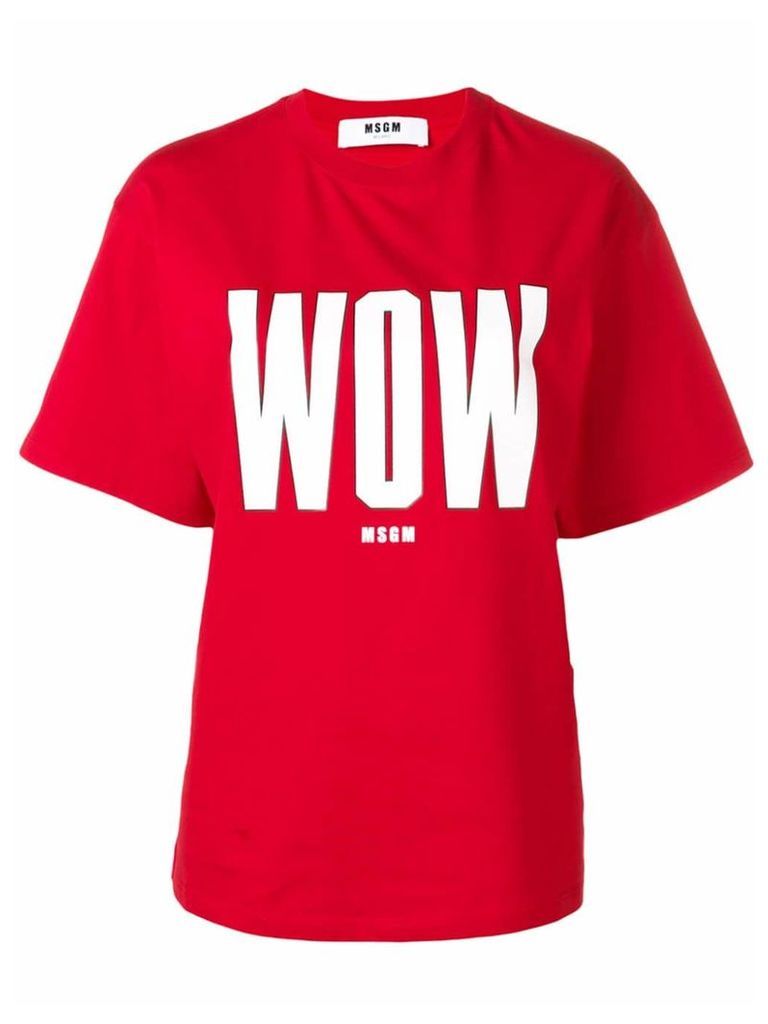 MSGM oversized print T-shirt - Red