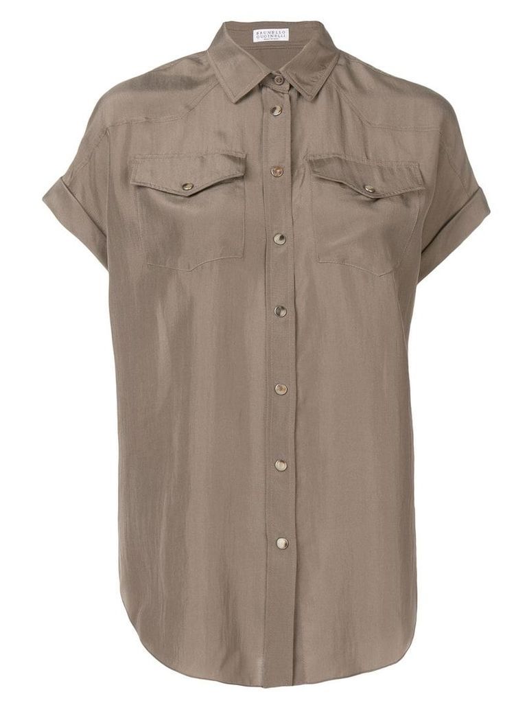 Brunello Cucinelli chest pockets shirt - Neutrals