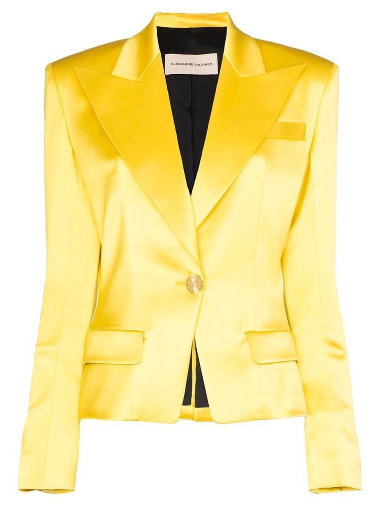 Alexandre Vauthier single-breasted blazer - Yellow