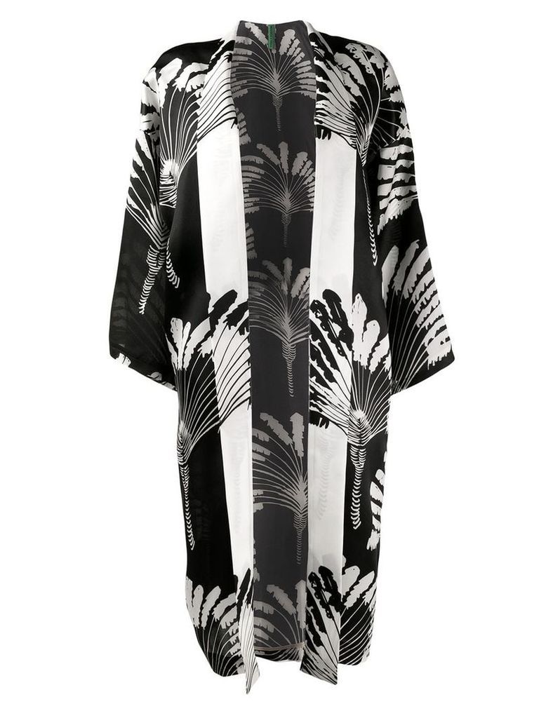 Rianna + Nina feather printed kimono - Black