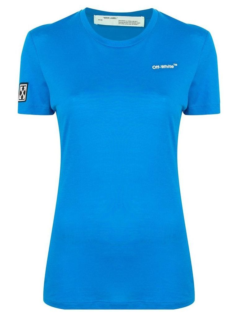 Off-White logo print T-shirt - Blue