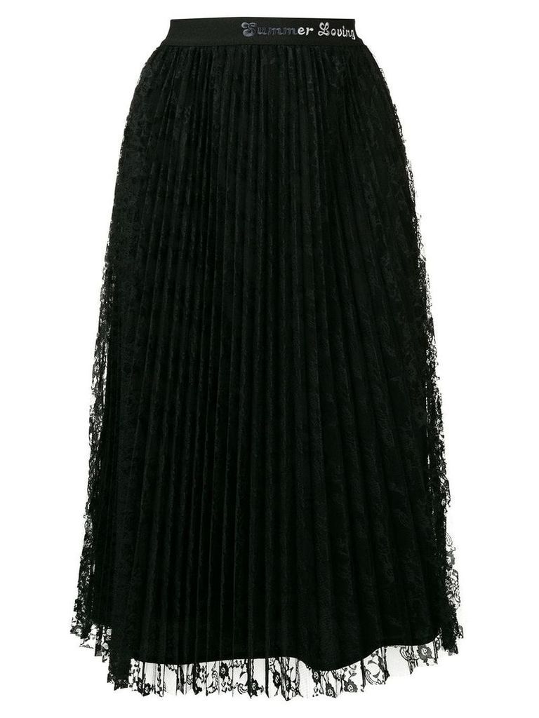 Pinko lace pleated midi skirt - Black