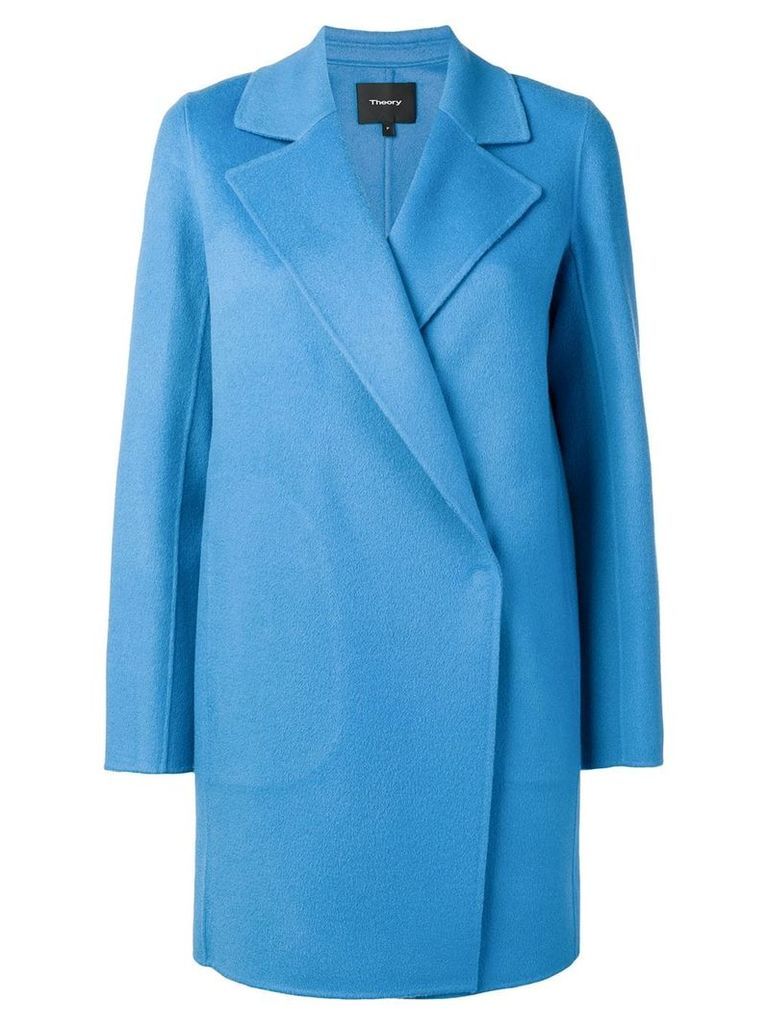 Theory off-centre coat - Blue