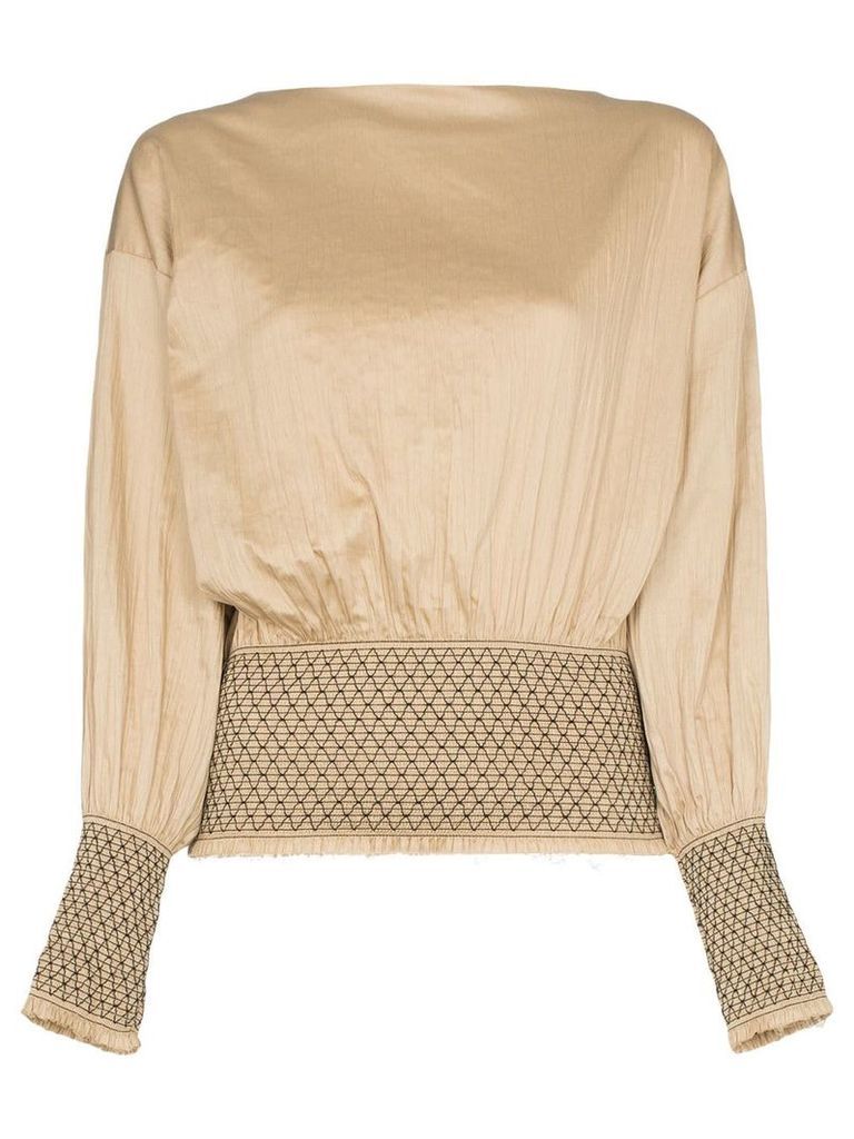 Toteme orsaria cotton blouse - Neutrals