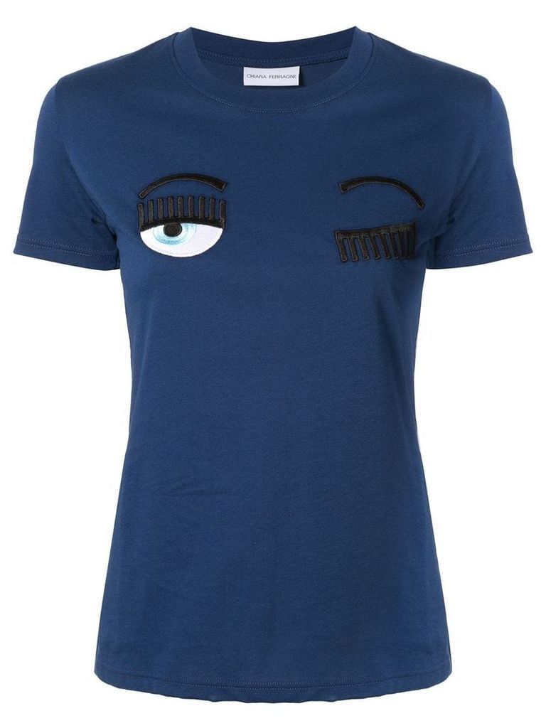 Chiara Ferragni signature winking eye T-shirt - Blue