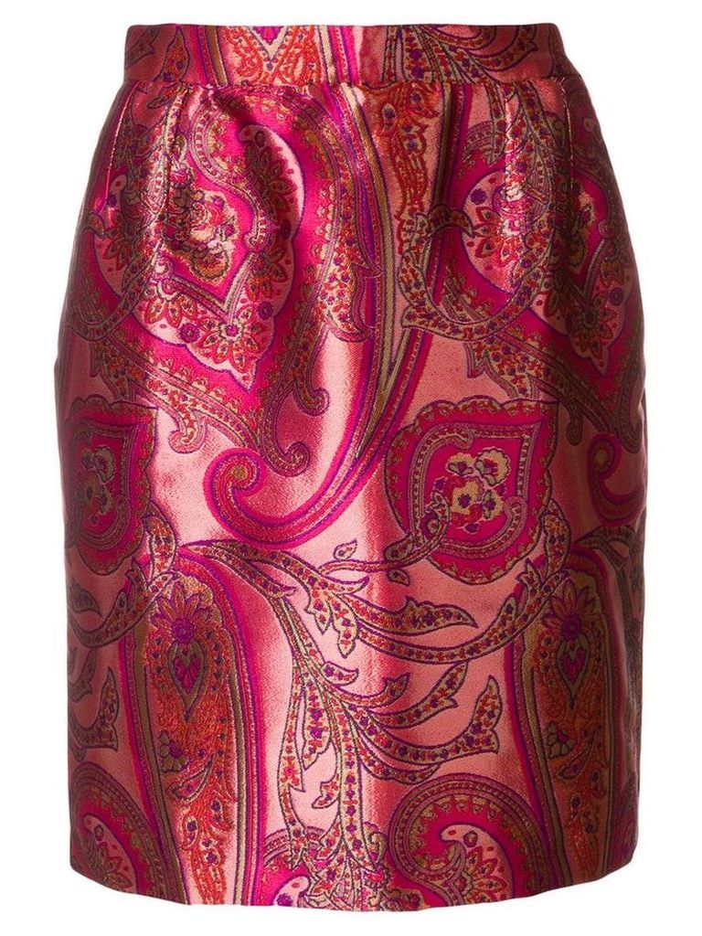Yves Saint Laurent Pre-Owned paisley skirt - Pink