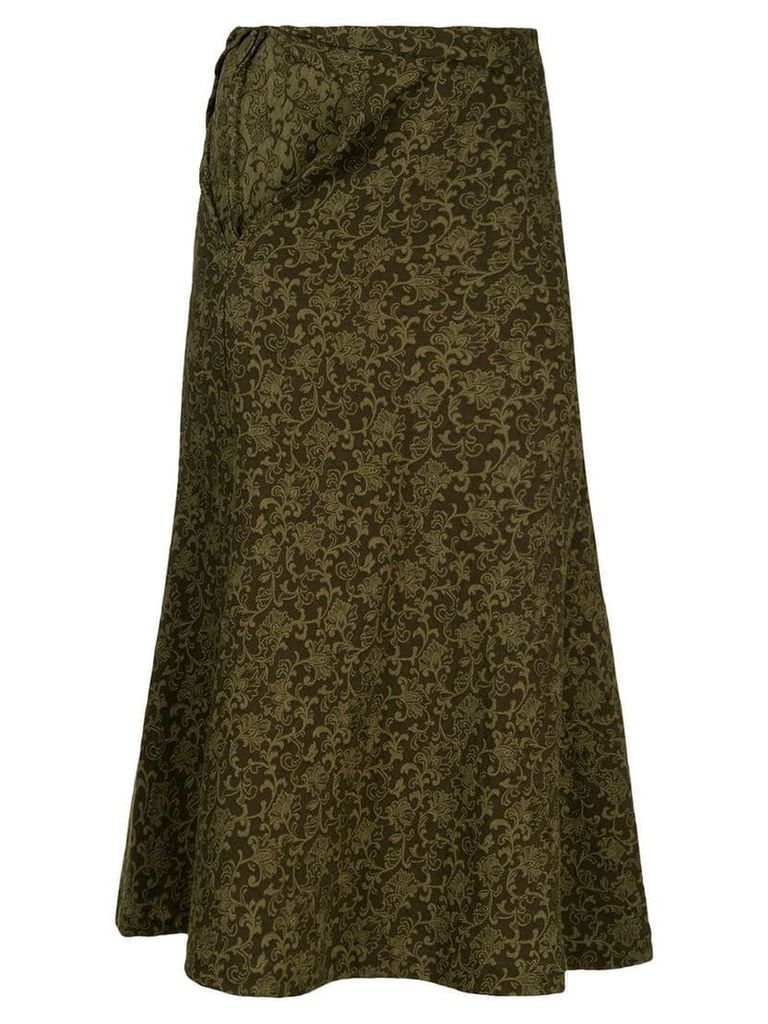 Comme Des Garçons Pre-Owned tapestry print skirt - Green