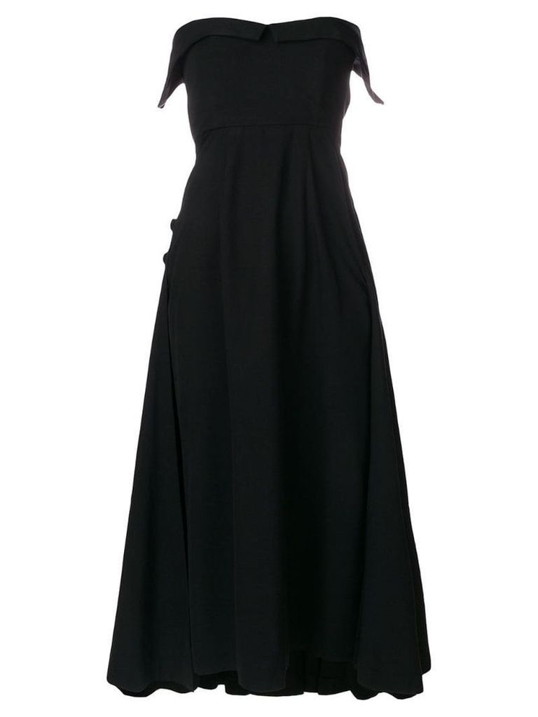 William Vintage strapless flared dress - Black
