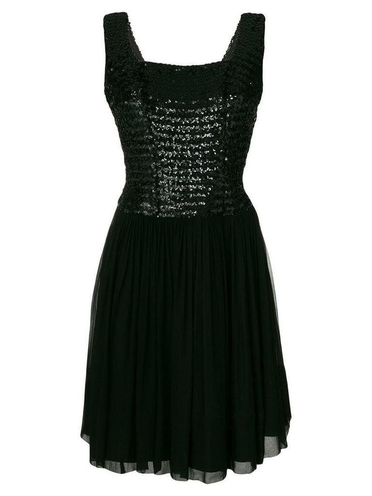 William Vintage I.MAGNIN sequin bodice dress - Black