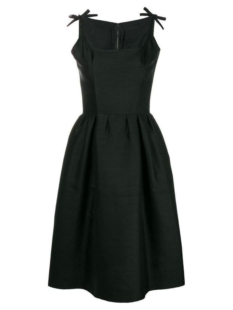 Nina Ricci Pre-Owned sleeveless flared midi dress - Black