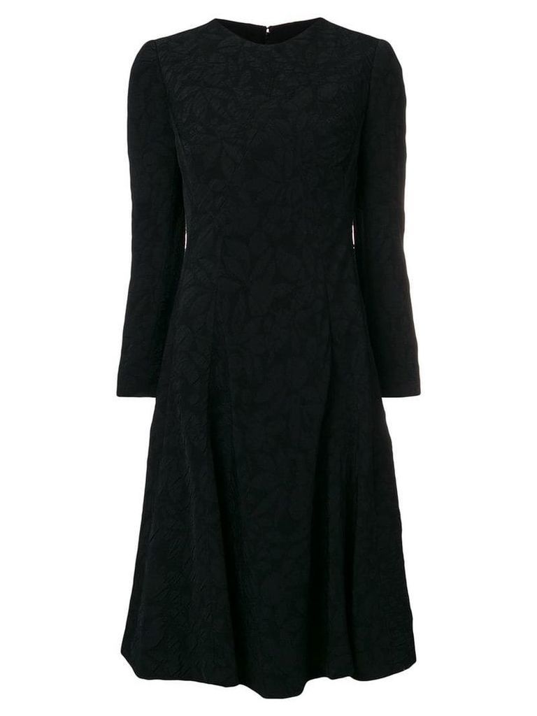 William Vintage 1968 longsleeved jacquard dress - Black