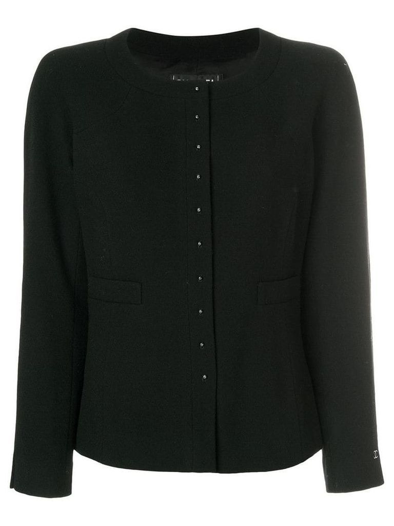 Chanel Pre-Owned boxy buttoned cardigan - Black