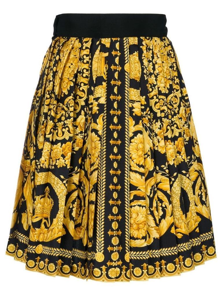 Versace Pre-Owned baroque print skirt - Black
