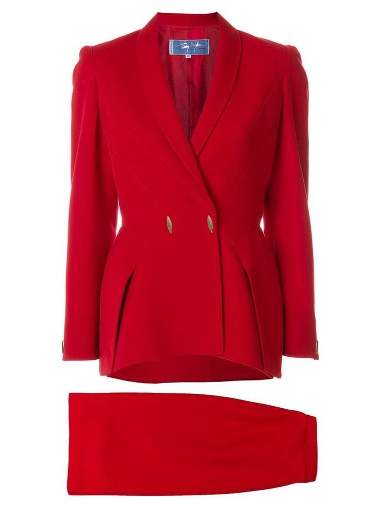Thierry Mugler Pre-Owned skirt suit - Red