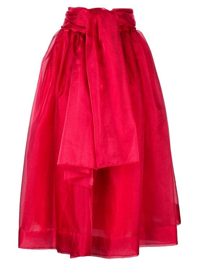 Givenchy Pre-Owned 1968 belted full skirt - Red