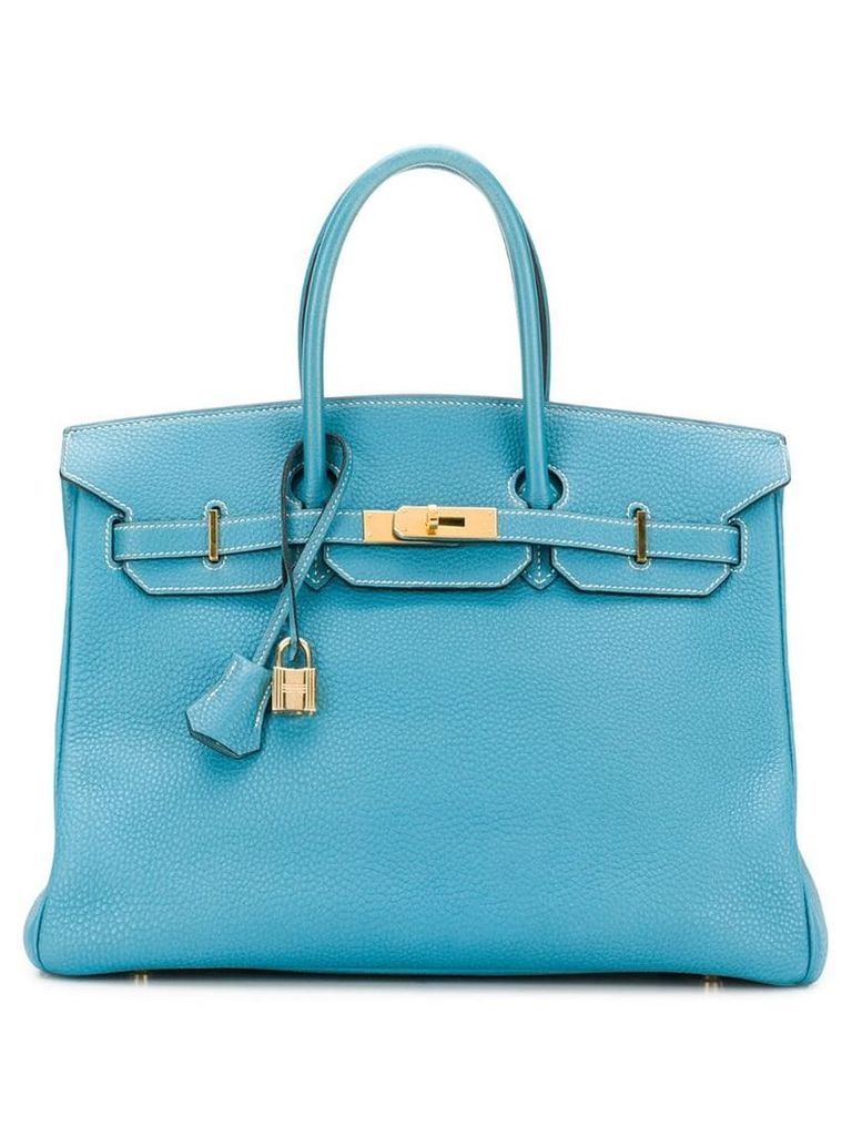 Hermès Pre-Owned 35cm Birkin bag - Blue