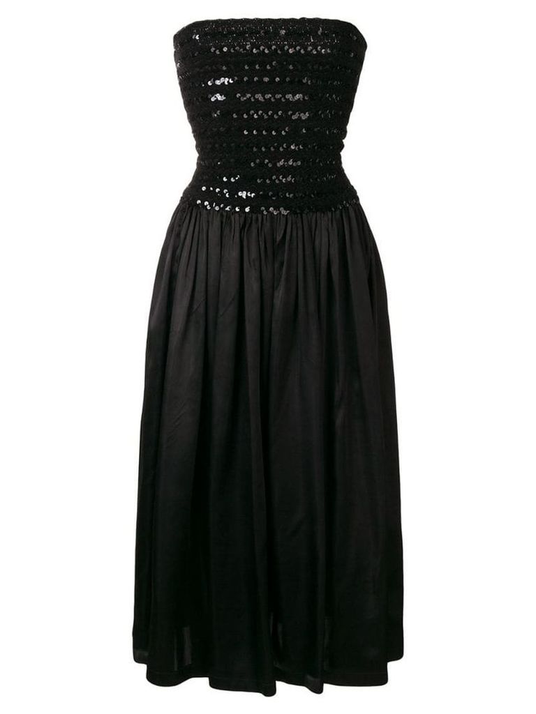 Alaïa Pre-Owned 1987 strapless cocktail dress - Black