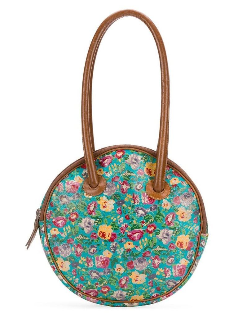 Kenzo Pre-Owned flowers print round tote - Multicolour