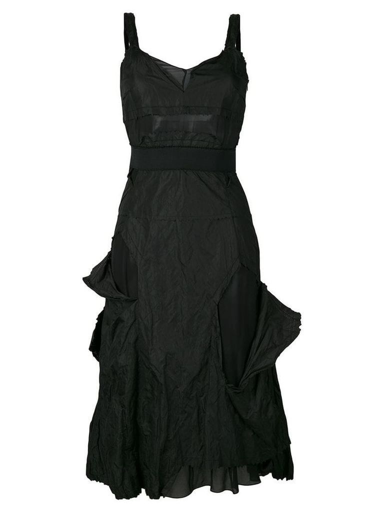 Christian Dior Pre-Owned distressed sleeveless dress - Black