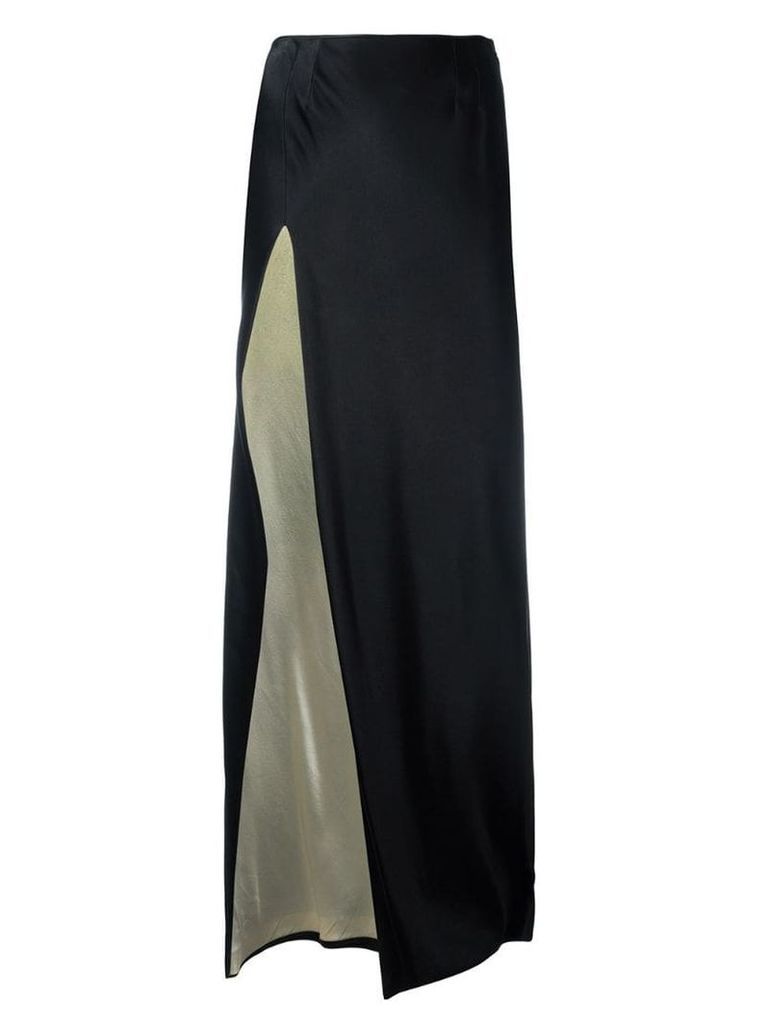 John Galliano Pre-Owned long side slit skirt - Black