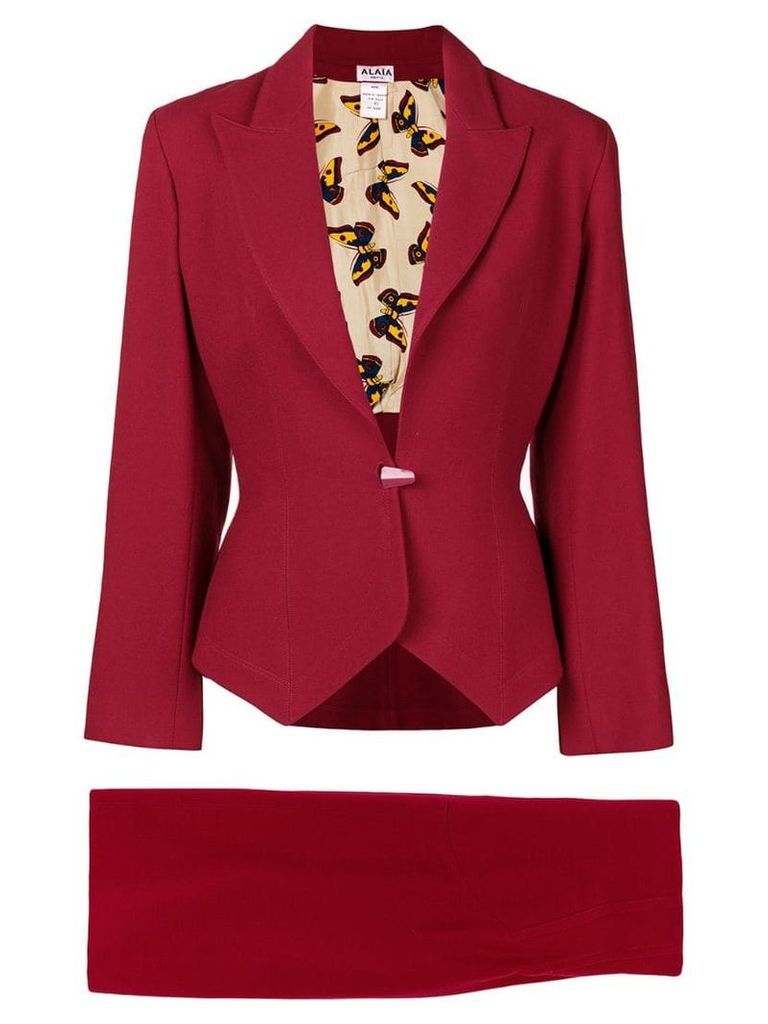 Alaïa Pre-Owned 1992 skirt suit - Red