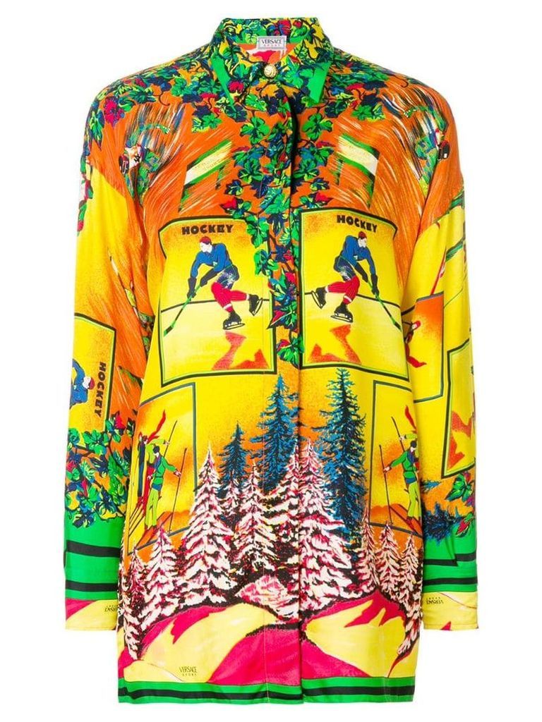Versace Pre-Owned ski print shirt - Multicolour