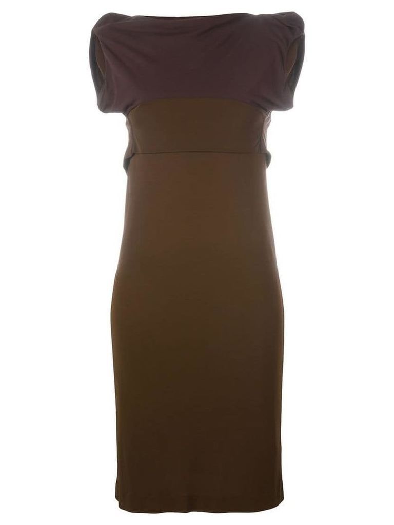 Maison Martin Margiela Pre-Owned tube dress with zip detail - Brown
