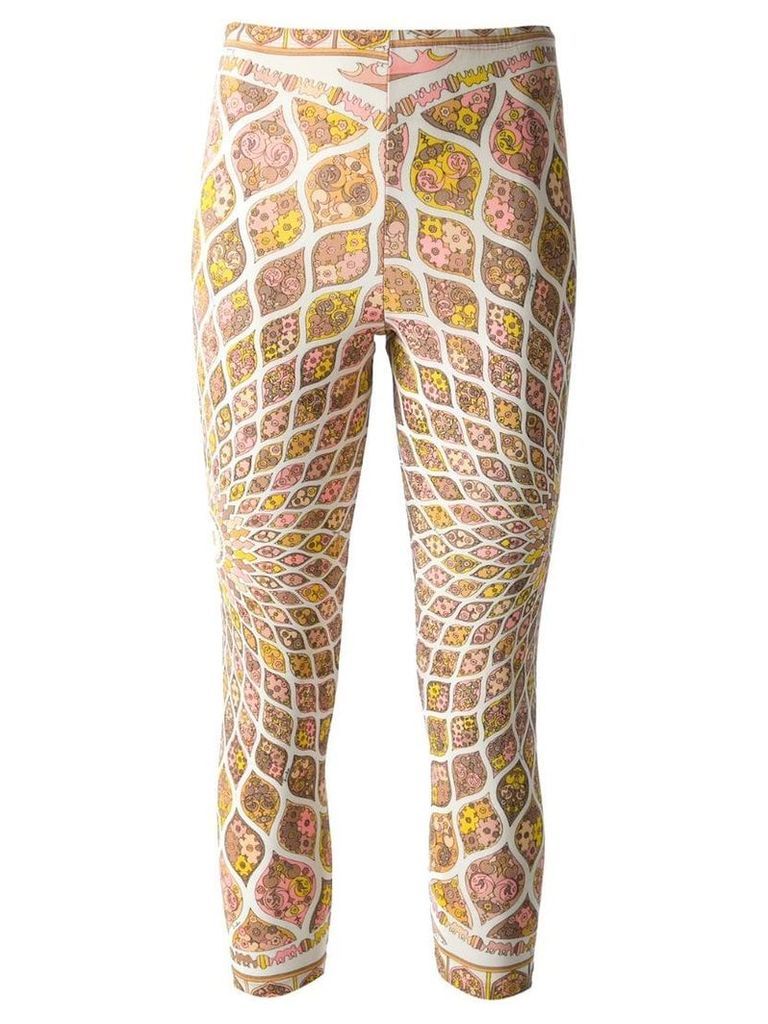 Emilio Pucci Pre-Owned geometric print leggings - Neutrals