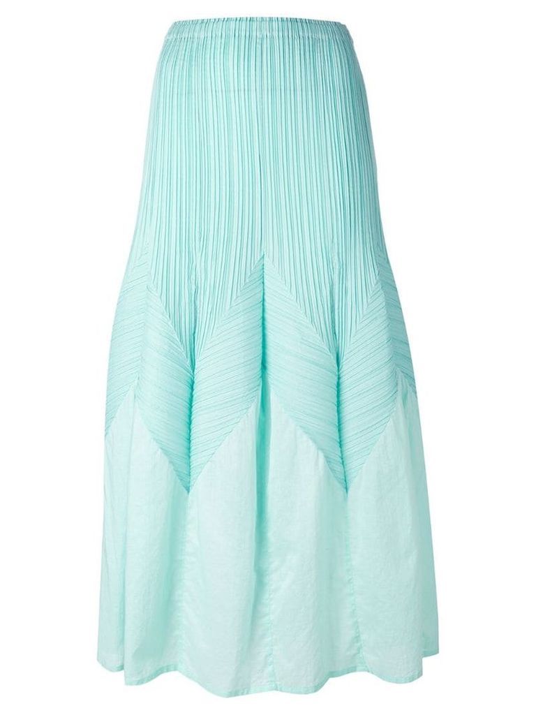 Issey Miyake Pre-Owned long a-line pleated skirt - Green