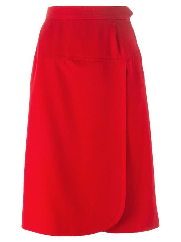 Yves Saint Laurent Pre-Owned wrap front skirt - Red