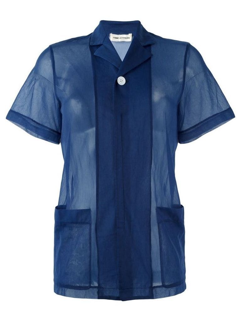 Comme Des Garçons Pre-Owned sheer shortsleeved shirt - Blue