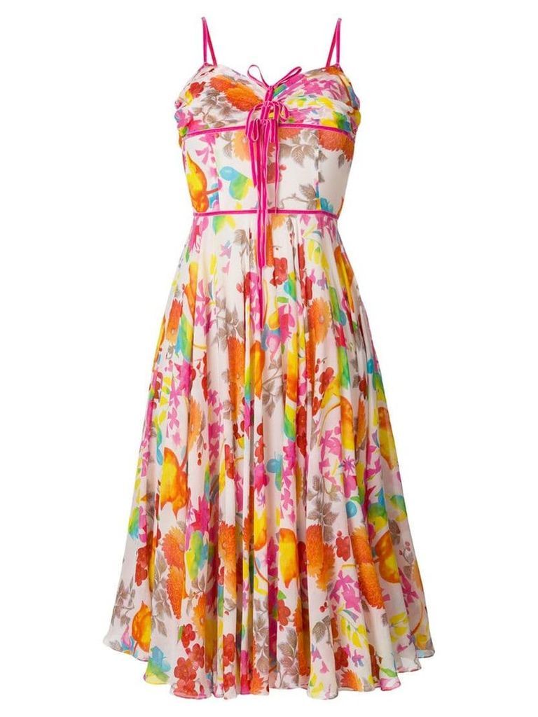 Christian Dior Pre-Owned floral midi dress - Multicolour
