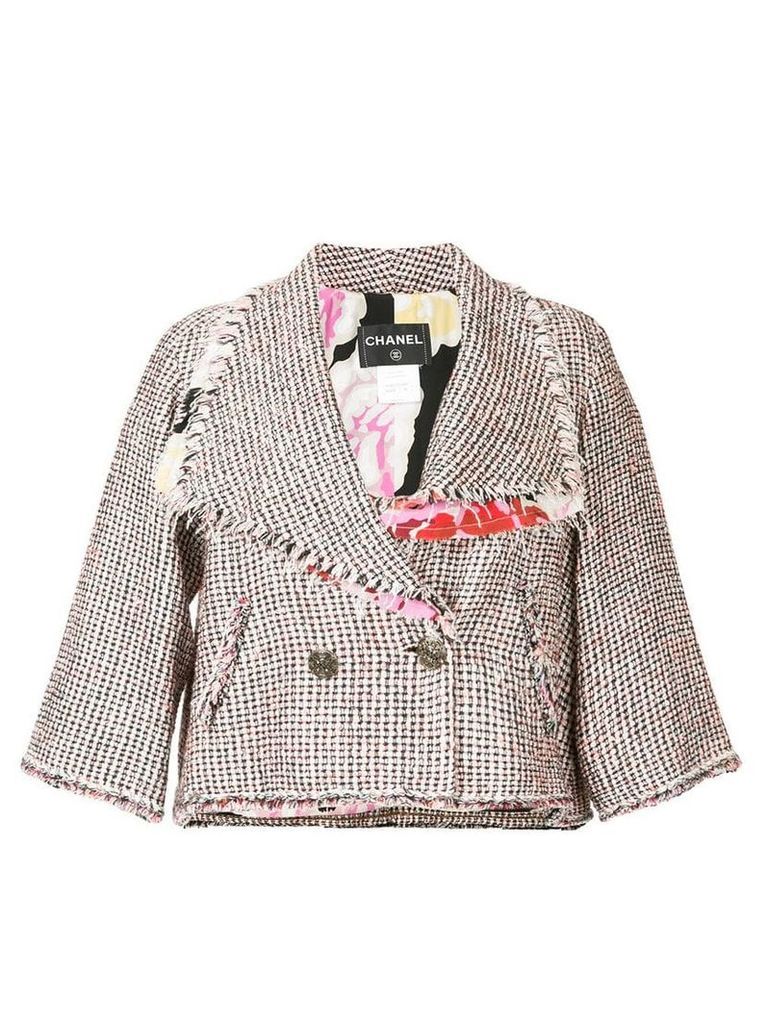 Chanel Pre-Owned cropped tweed jacket - Pink