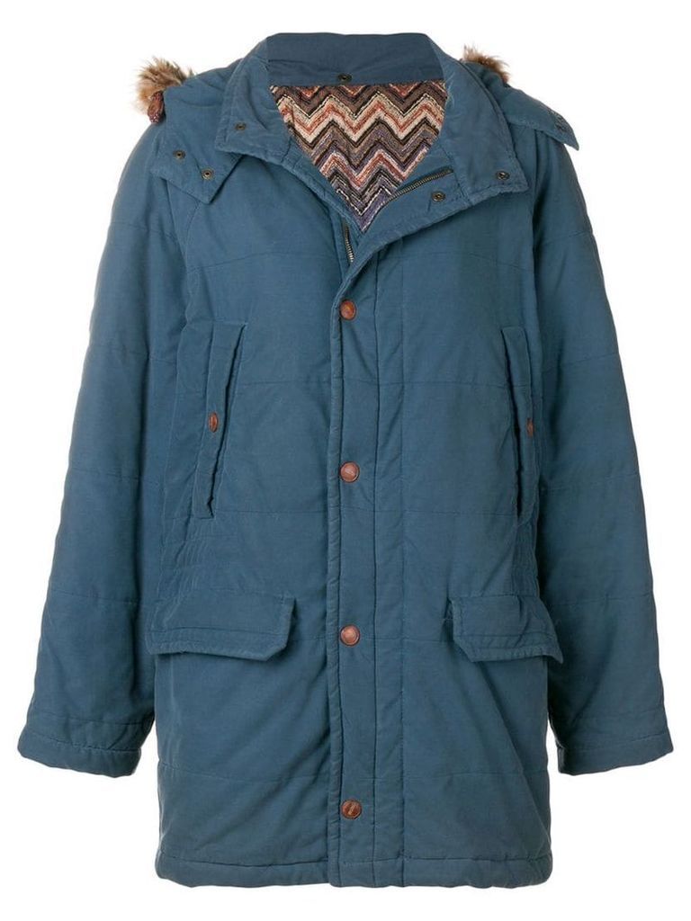 Missoni Pre-Owned 1990's padded coat - Blue