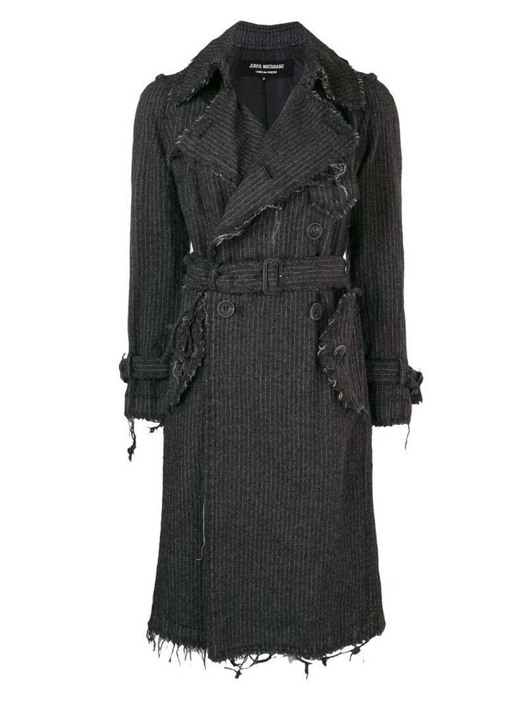 Junya Watanabe Comme des Garçons Pre-Owned pinstripe frayed coat -