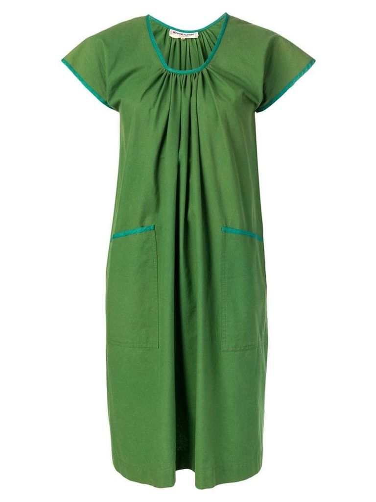 Yves Saint Laurent Pre-Owned short-sleeve flared dress - Green