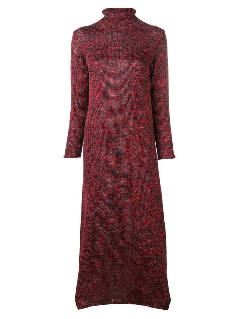 Yohji Yamamoto Pre-Owned turtleneck knitted dress - Red