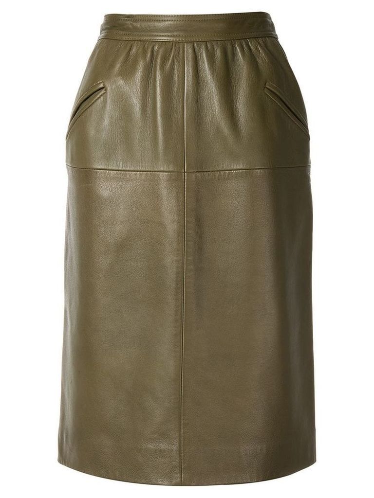 Loewe Pre-Owned high waisted straight skirt - Green