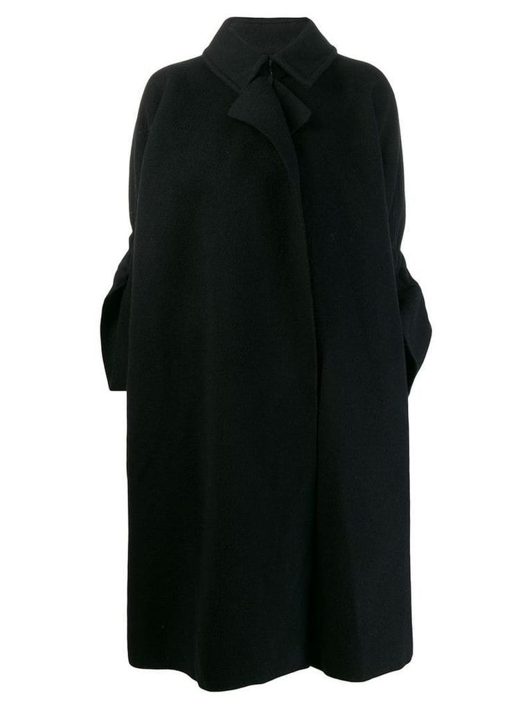 Comme Des Garçons Pre-Owned 1995's slit cuffs oversized coat - Black
