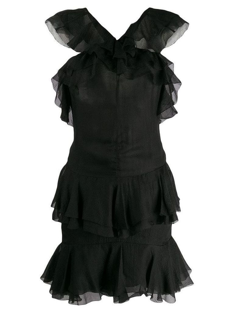 Christian Dior Pre-Owned 2000's ruffled mini dress - Black